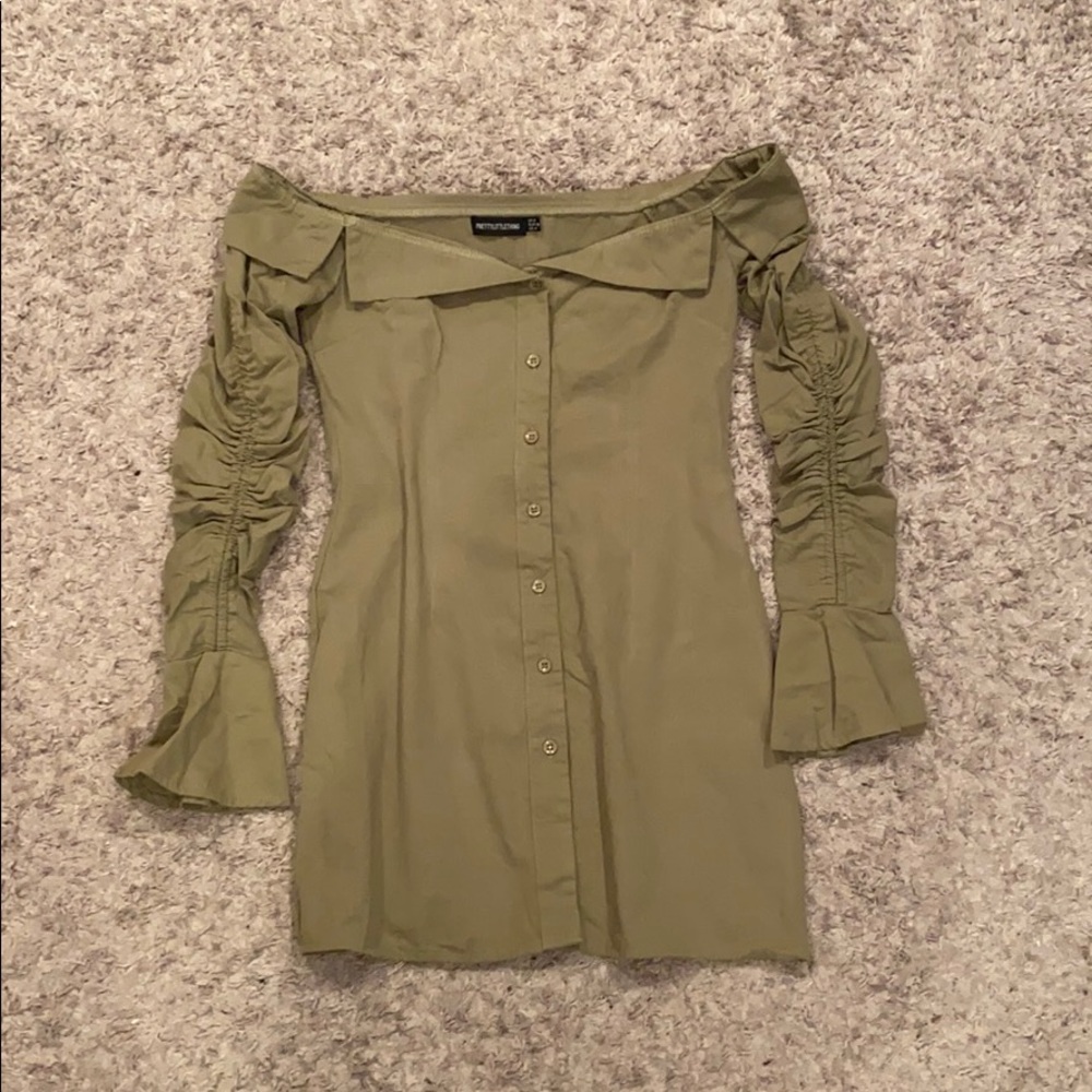 Off the shoulder Shirt Dress